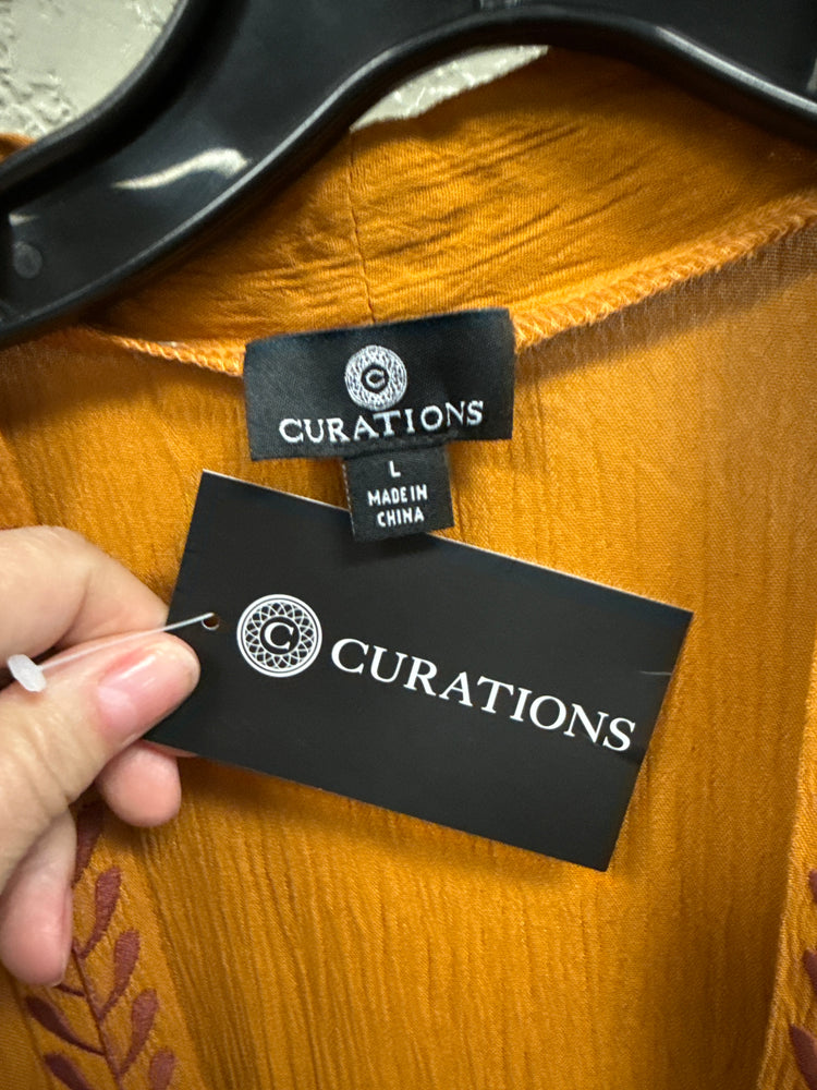 NWT CURATIONS EMBROIDERED DUSTER