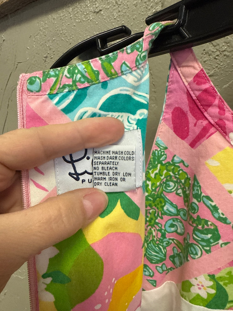 VTG LILLY PULITZER PATCH PRINT DRESS