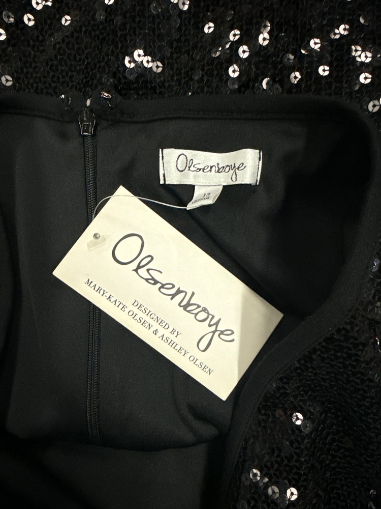 NWT OLSENBOYE SEQUIN PENCIL SKIRT (org$52)