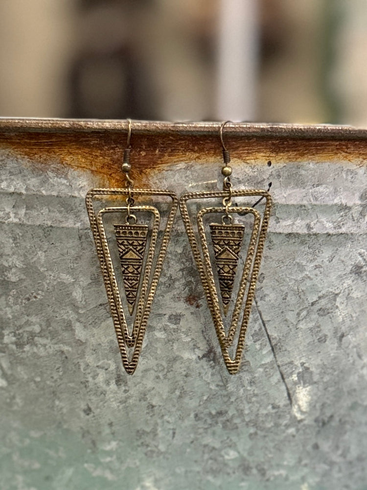 TRIPLE TRIANGLE EARRINGS