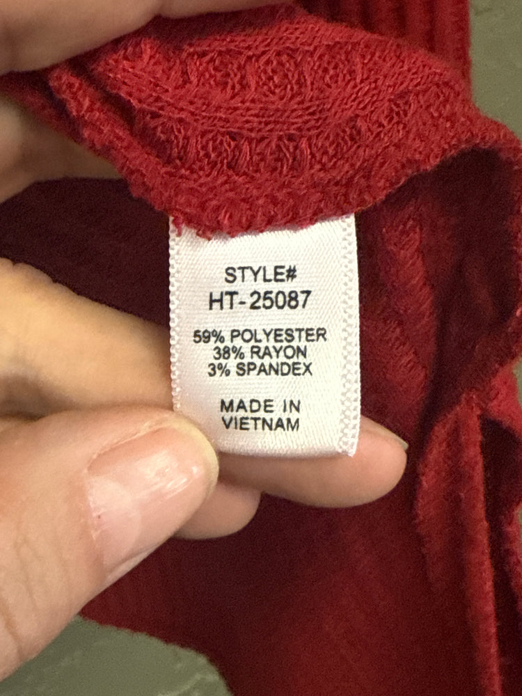 ZENANA WAFFLED COWL NECK