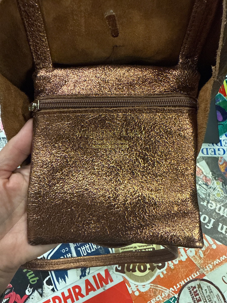 MAISON FANLI METALLIC LEATHER TOTE (org$105)