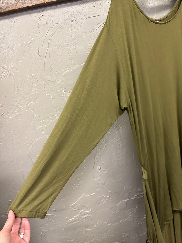 FREE PEOPLE LONG SLEEVE WRAP DRESS (org$168)