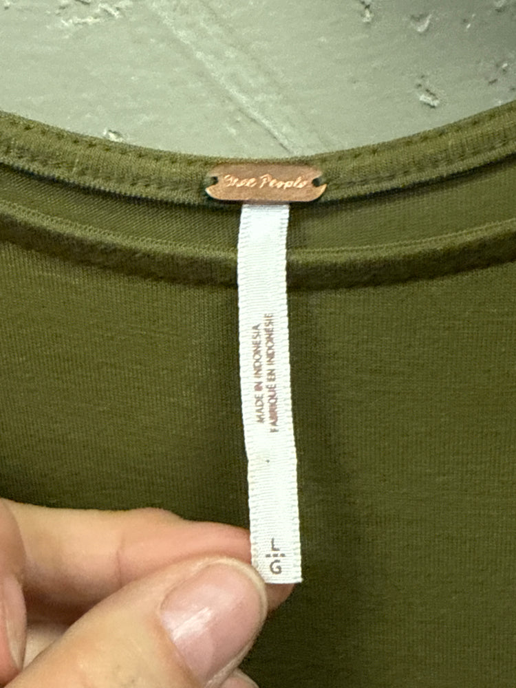 FREE PEOPLE LONG SLEEVE WRAP DRESS (org$168)