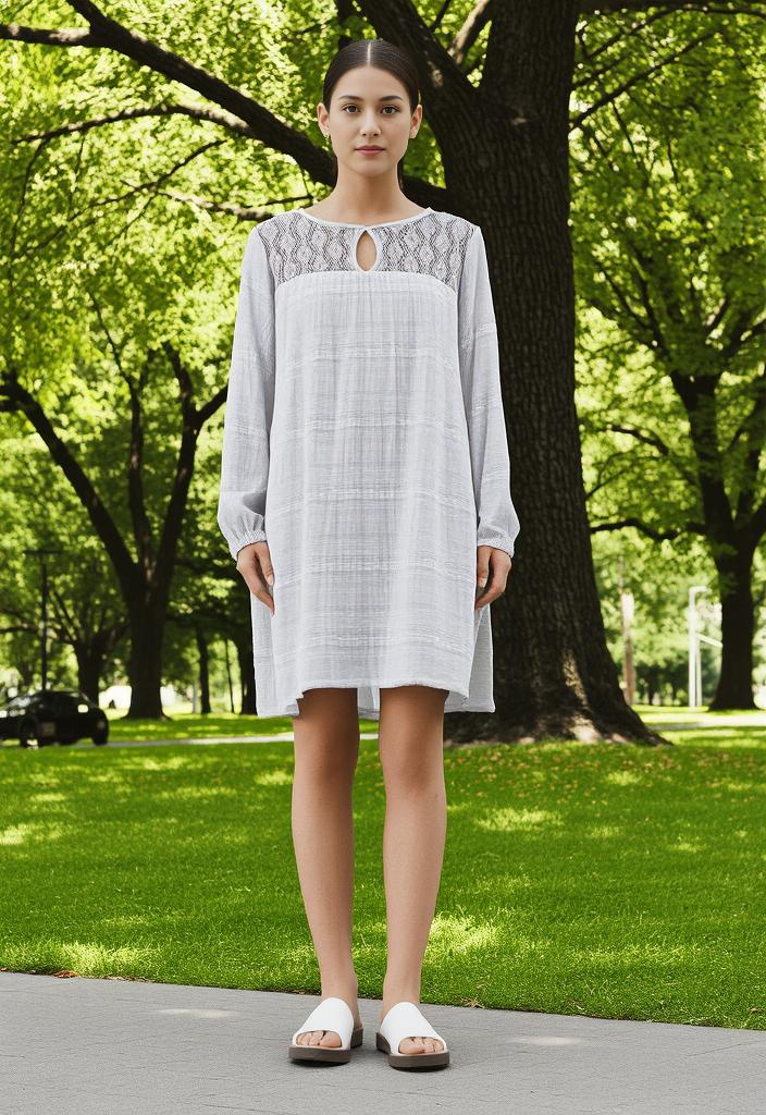 NWT VANILLA BAY COTTON GAUZE MINI DRESS