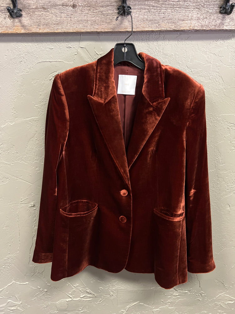 MNG VELVET SUIT BLAZER (org$220)