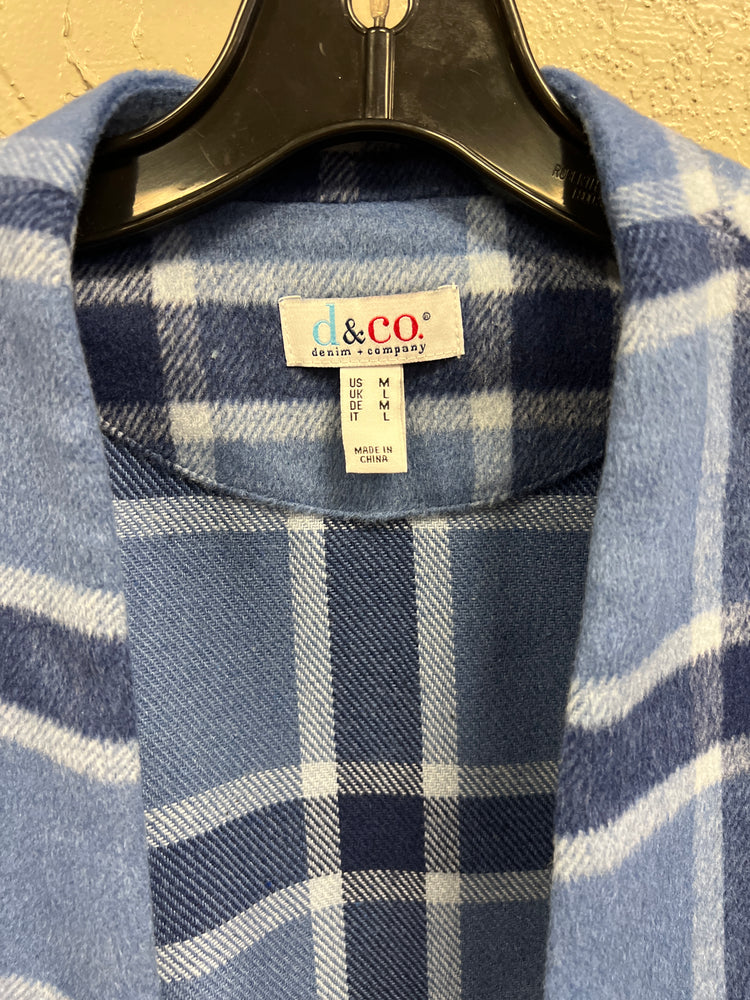 D&CO FLANNEL OPEN CARDIGAN