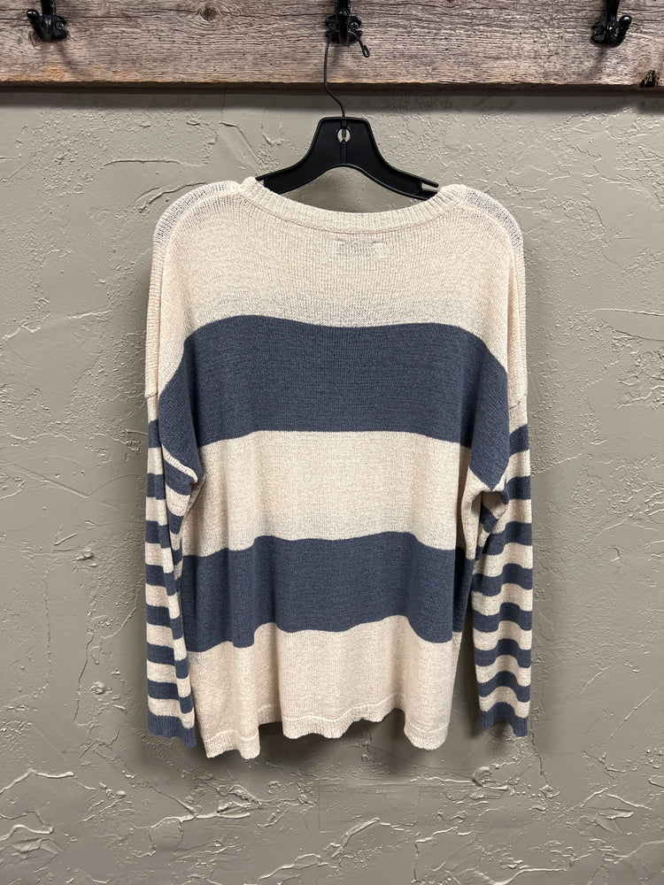 PINK LILY STRIPED SWEATER