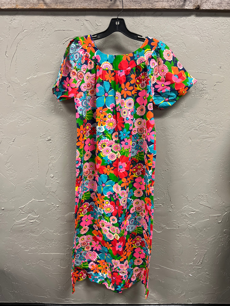 VINTAGE FLORAL HOUSE DRESS