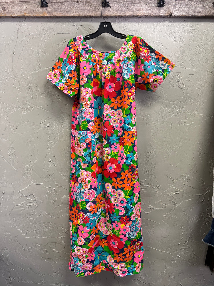 VINTAGE FLORAL HOUSE DRESS