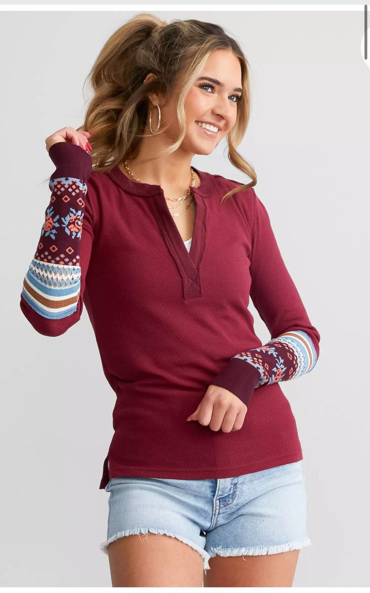 WE THE FREE NOTCH NECK TOP (org$78)