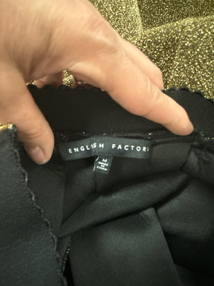 ENGLISH FACTORY PLEATED SKATER SKIRT