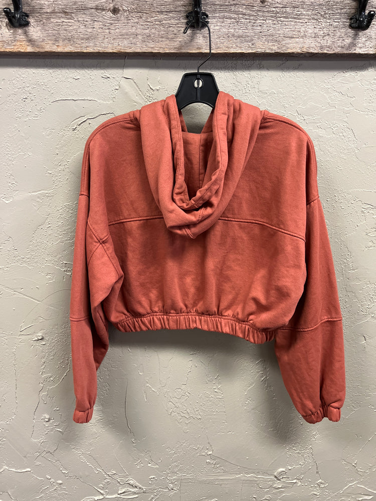 ASHLET VINTAGE CHARM CROP HOODIE