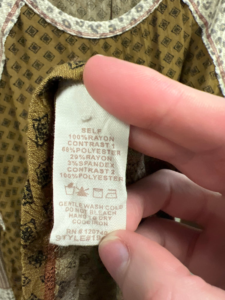 MYSTEE MIXED PRINT LONG SLEEVE TOP