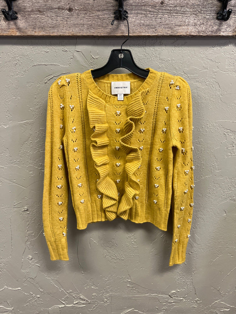 INDUSTRY FRONT RUCHE SWEATER