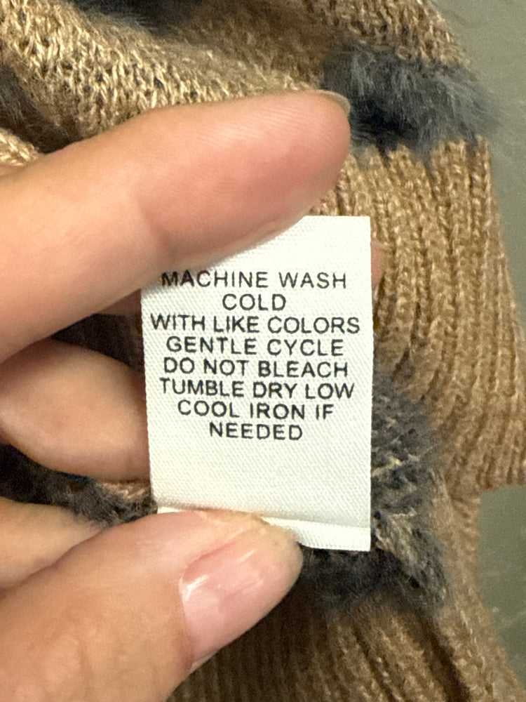 NWT 89th+MADISON FAWN PRINT SWEATER (org$64)