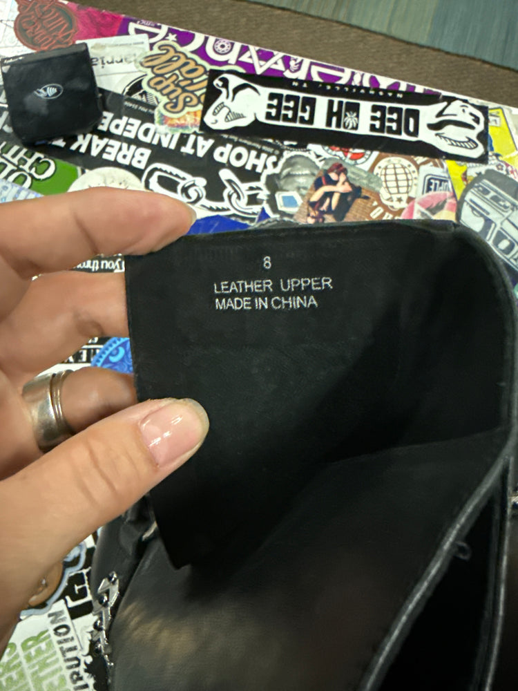 ABS LEATHER HARNESS BOOTS