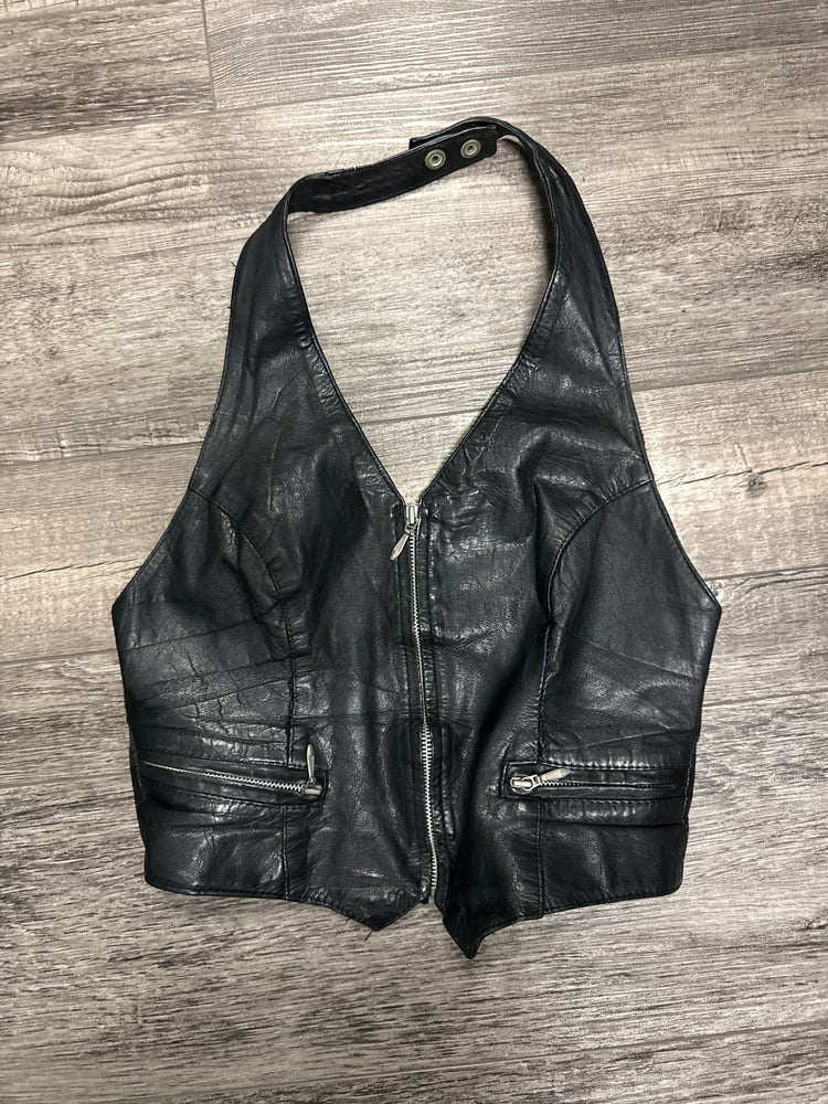 VTG 90's LEATHER HALTER