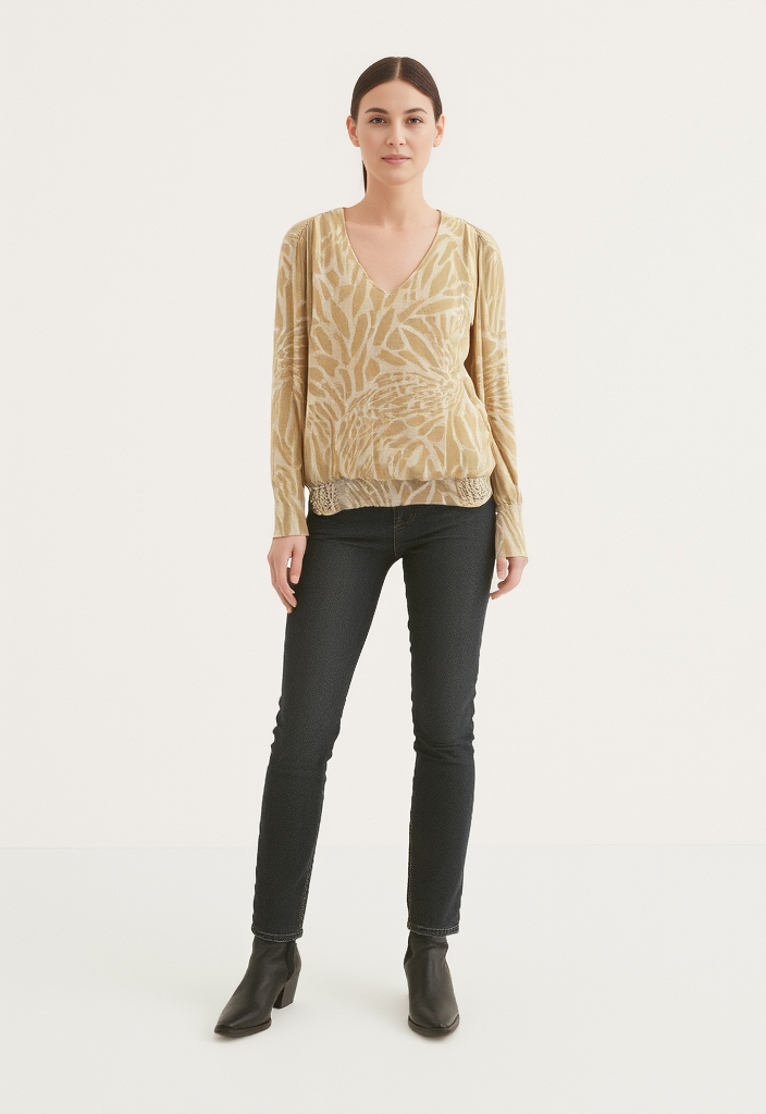 MARC BOUWER CINCHED WAIST NYLON TOP