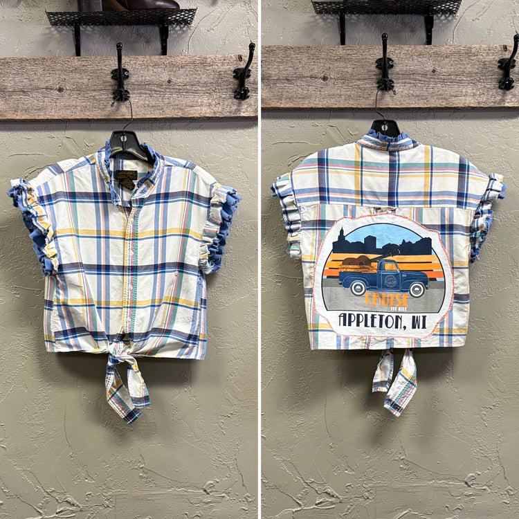 MoM TIE FRONT CROP SHIRTS