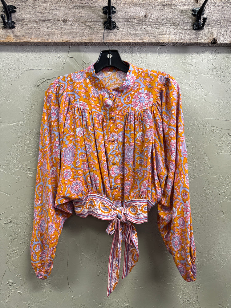 RACHEL ROY FLORAL CROP BLOUSE (org$75)