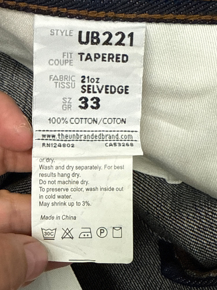 UB221 TAPERED 21oz SELVEDGE DENIM (org$139)