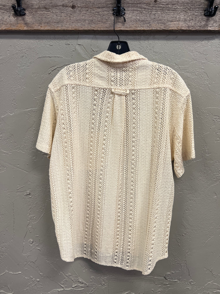 SKY TO MOON CROCHETED COTTON SHIRT