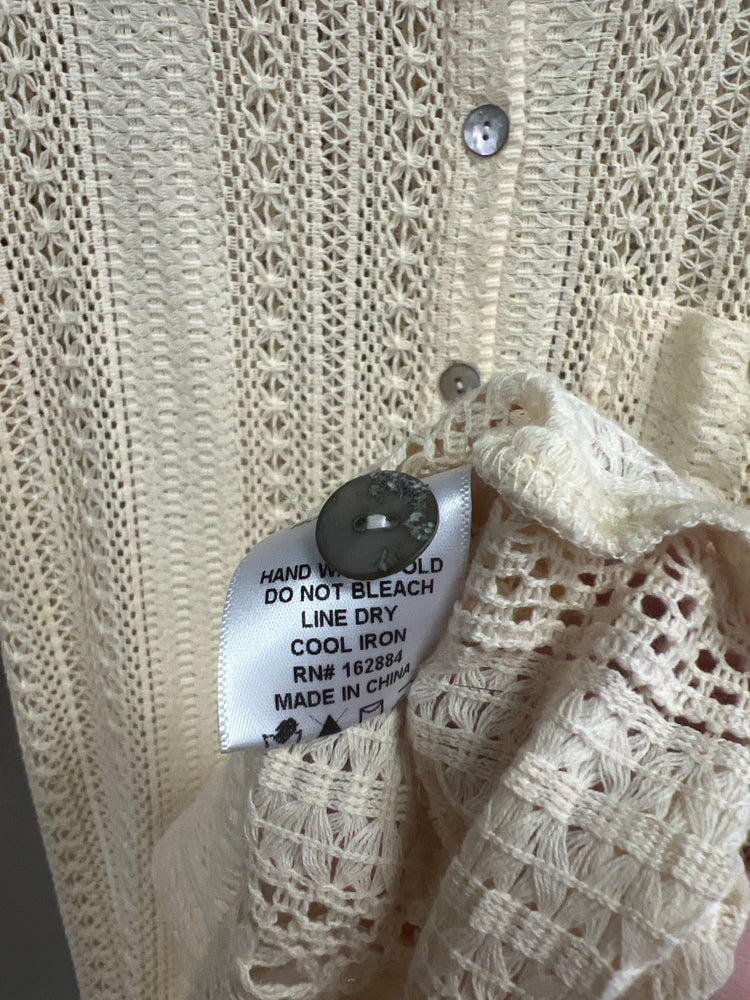 SKY TO MOON CROCHETED COTTON SHIRT