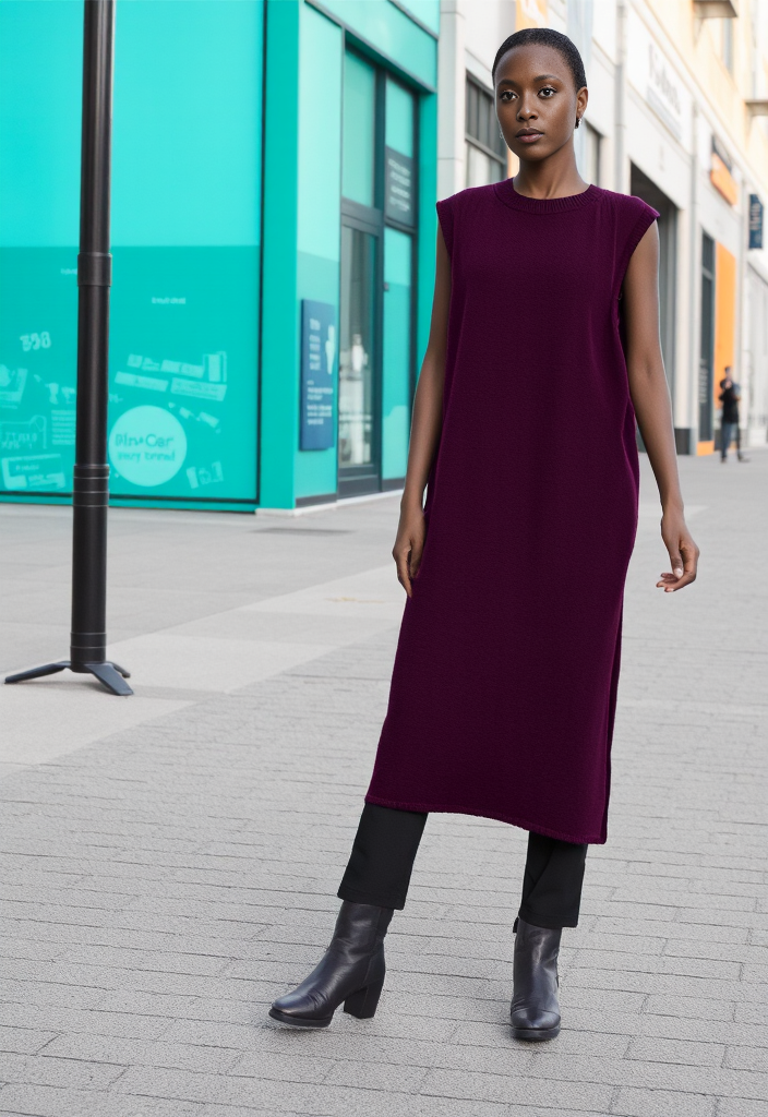 DKNY SLEEVELESS SWEATER TUNIC