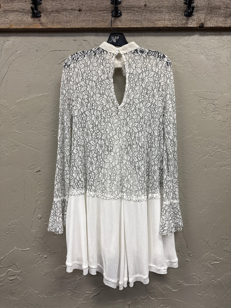 FREE PEOPLE PIECED LACE TUNIC DRESS (org$128)