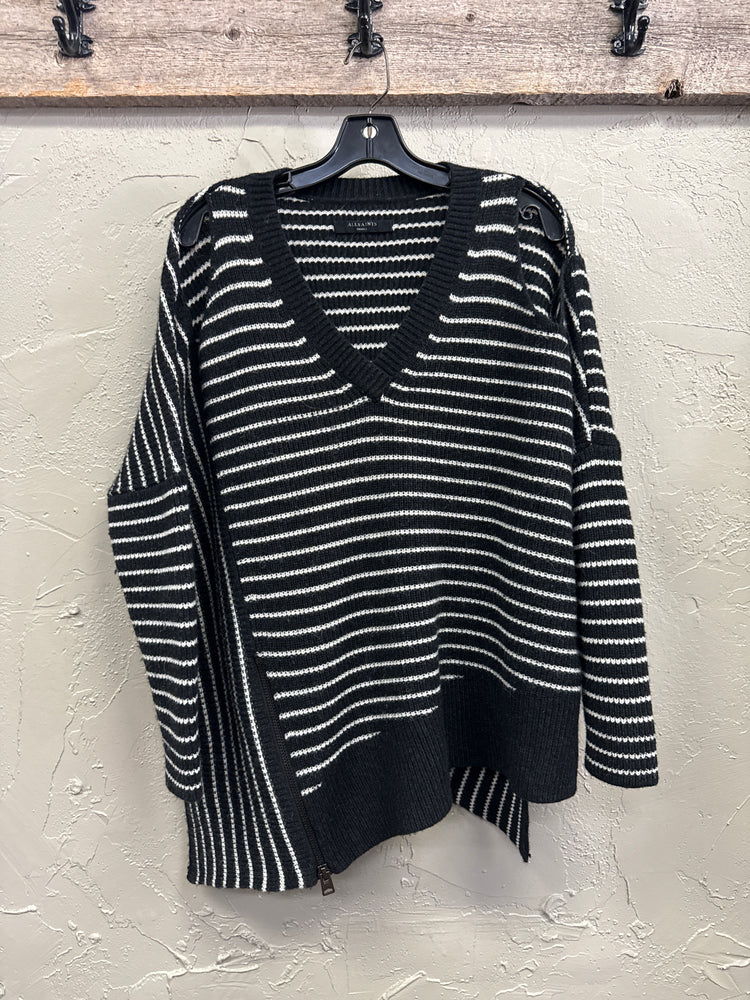 ALL SAINTS ASYMETRICAL OPEN SHOULDER SWEATER (org$230)
