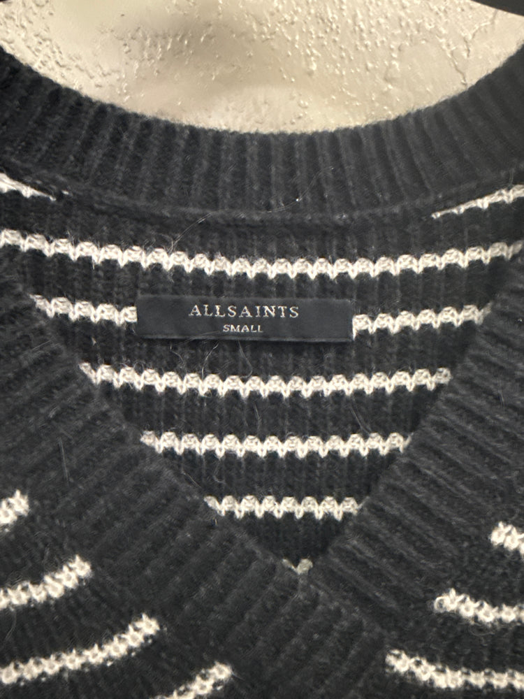 ALL SAINTS ASYMETRICAL OPEN SHOULDER SWEATER (org$230)