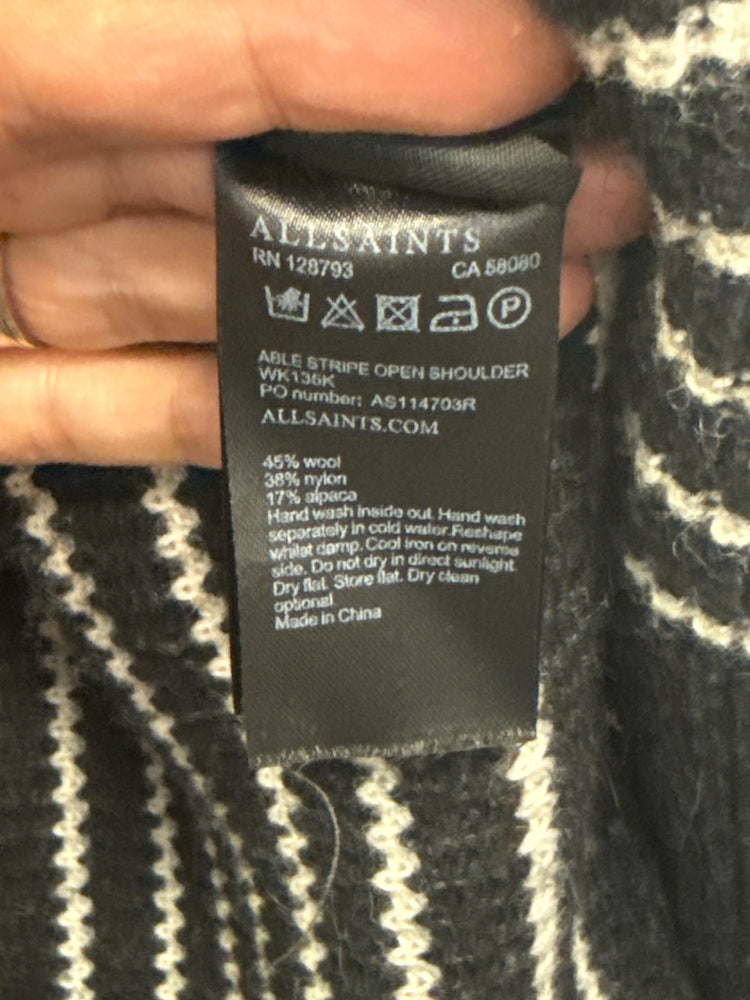 ALL SAINTS ASYMETRICAL OPEN SHOULDER SWEATER (org$230)