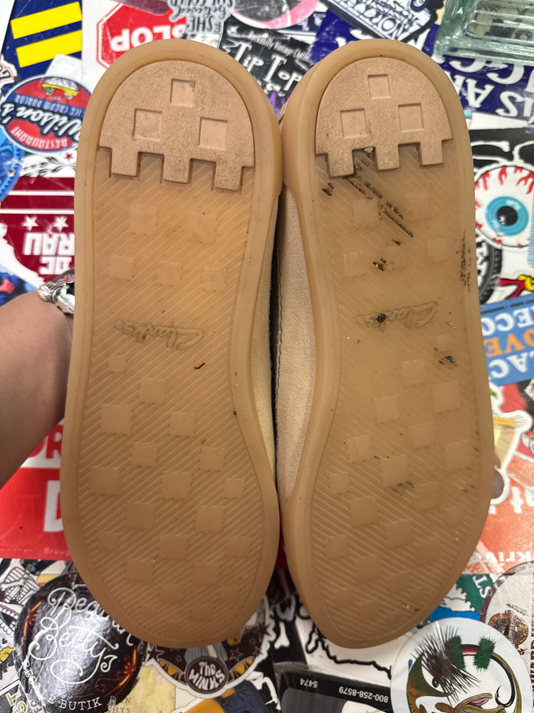 CLARKS LEATHER TRAINERS (org$88)