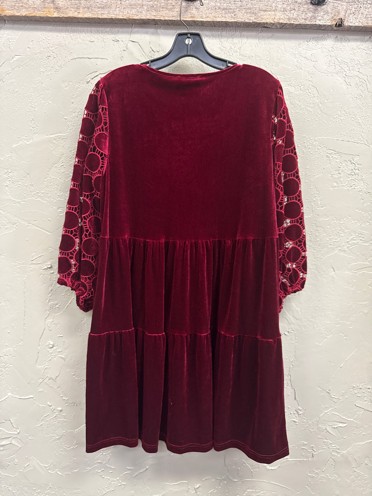 NWT UMGEE VELVET BABYDOLL DRESS (org$65)