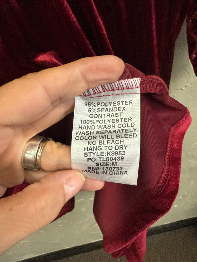 NWT UMGEE VELVET BABYDOLL DRESS (org$65)