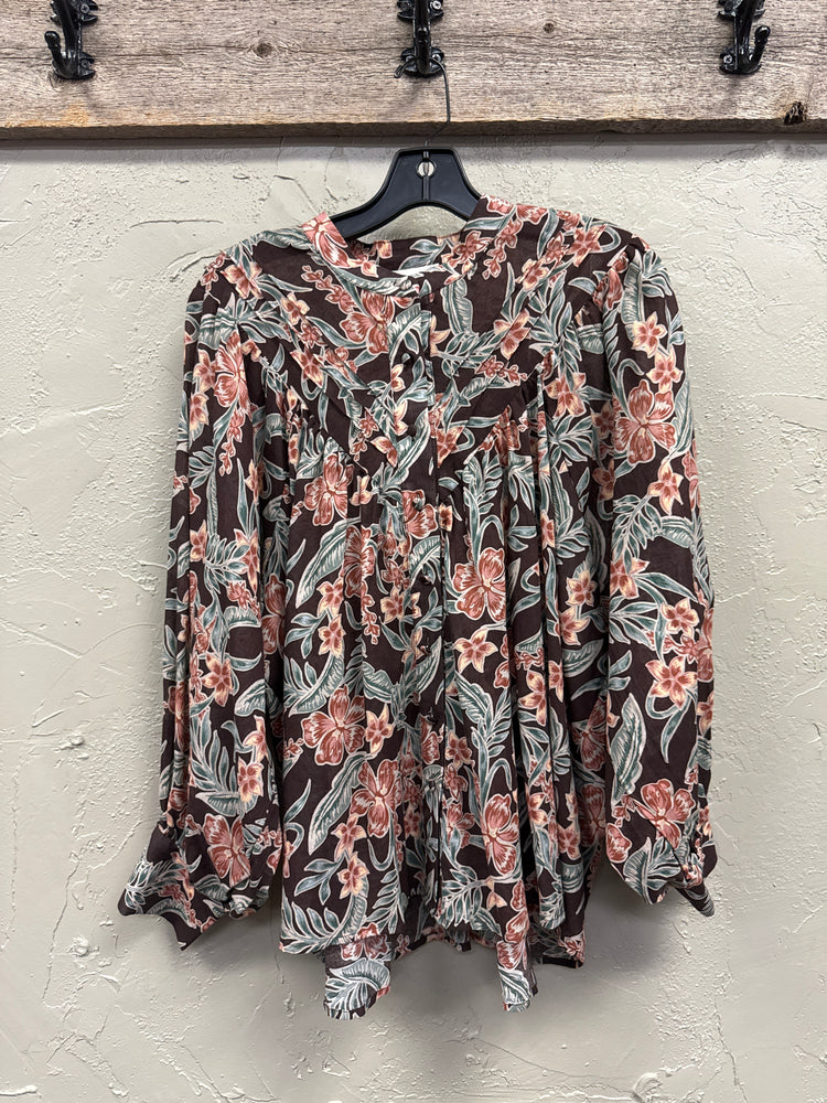 NWT EE:SOME FLORAL BLOUSE