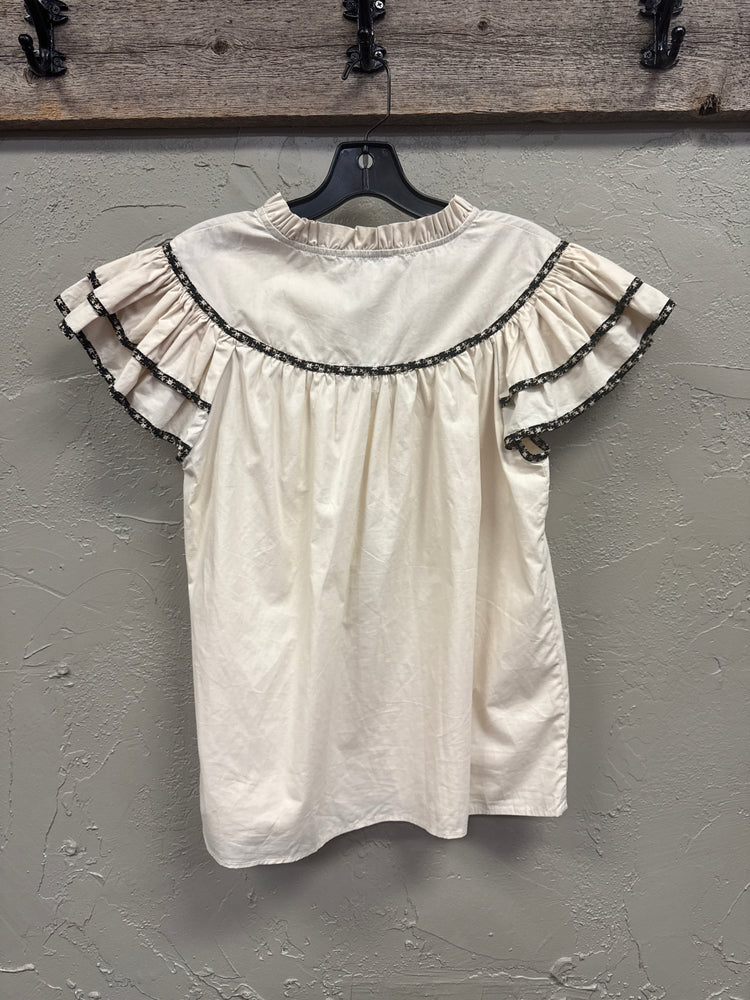 NWT SHE+SKY COTTON BLOUSE