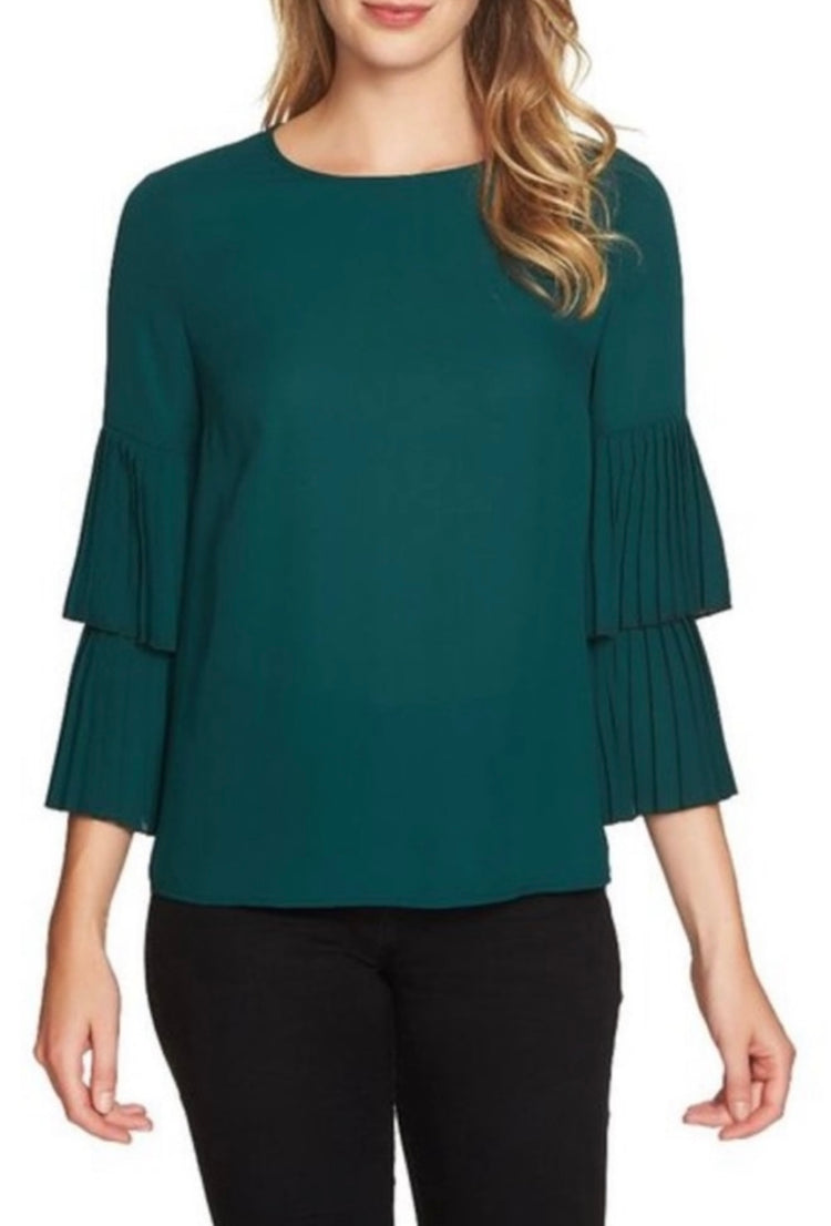 CARMEN PLEATED SLEEVE TOP