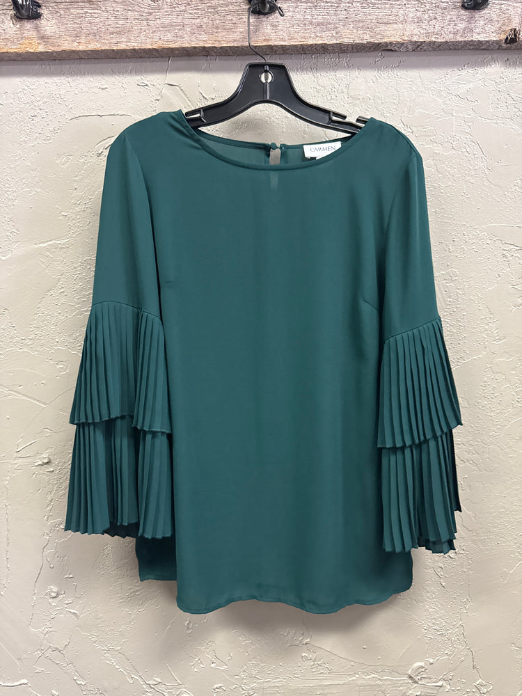 CARMEN PLEATED SLEEVE TOP