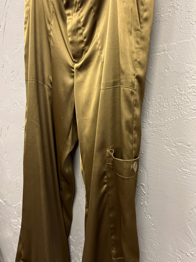 SATIN CARGO PANTS