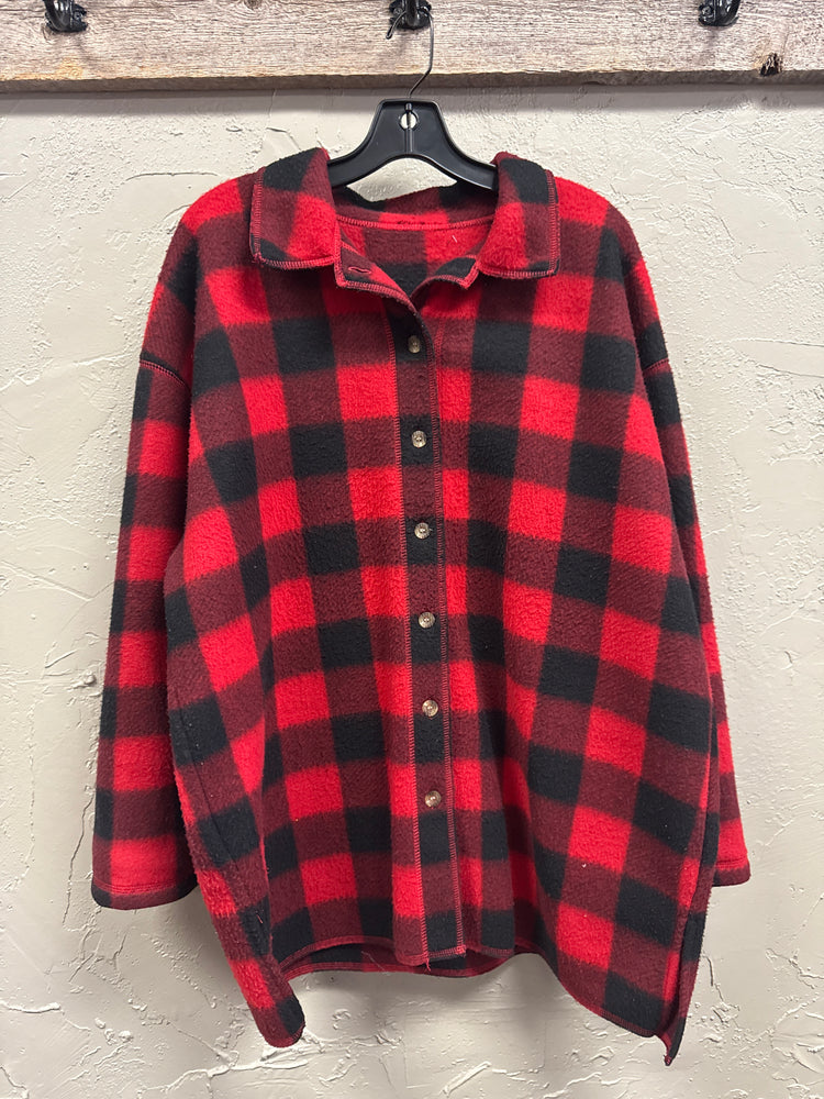 BUFFALO PLAID FLEECE SHACKET