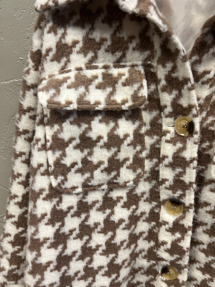 NASTY GAL HOUNDSTOOTH SHACKET
