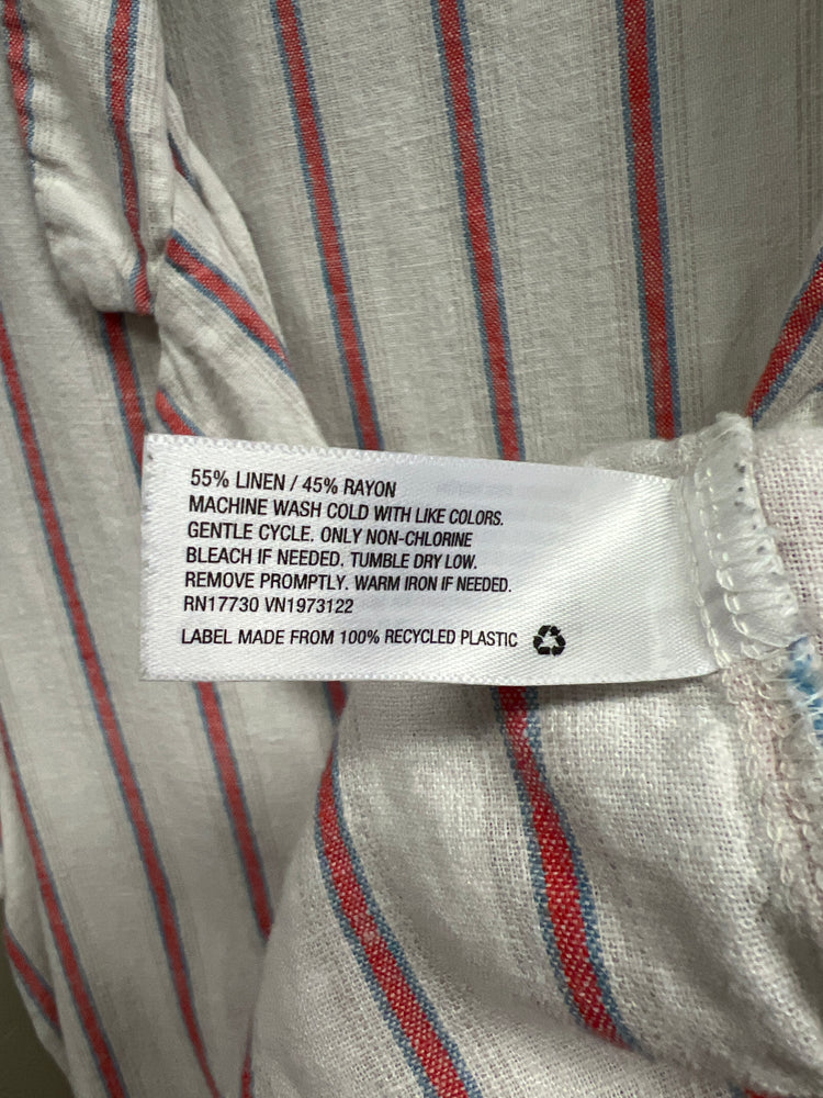 LINEN BLEND STRIPED TOP