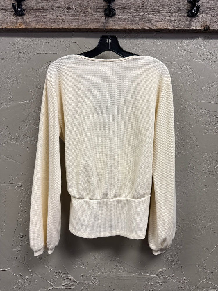 ELEGANTEES WAFFLE KNIT TOP