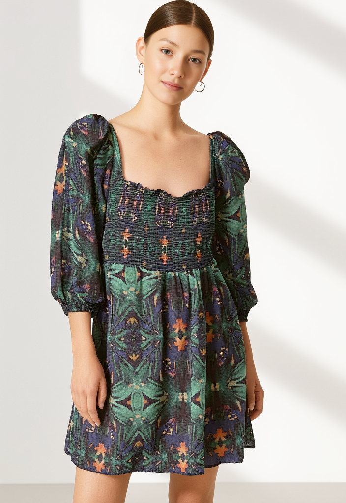 OFF THE SHOULDER TROPICAL DRESS