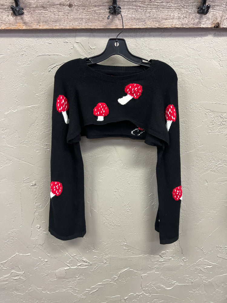 SUPER CROP MUSHROOM SWEATER