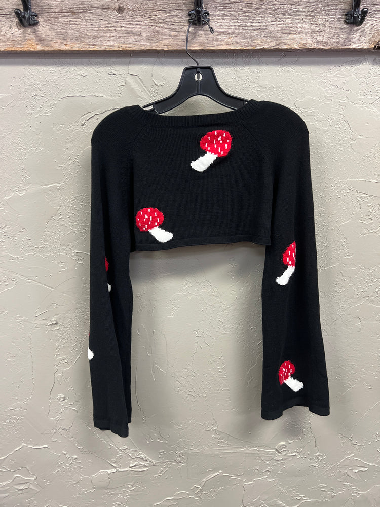 SUPER CROP MUSHROOM SWEATER