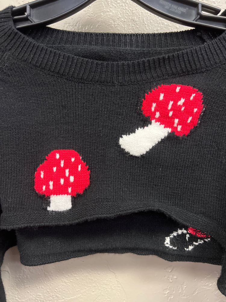 SUPER CROP MUSHROOM SWEATER