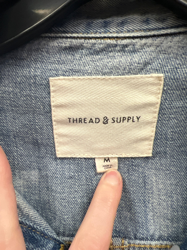 THREAD & SUPPLY DISTRESSED DENIM JACKET